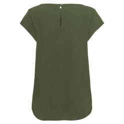Blouse col rond asymétrique avec bouton Femme ONLY