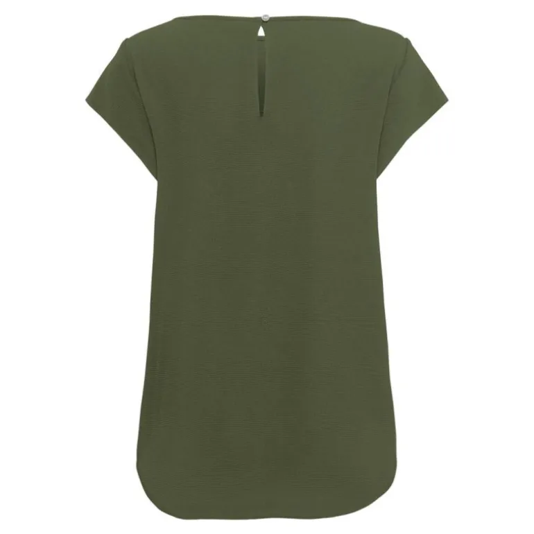Blouse col rond asymétrique avec bouton Femme ONLY