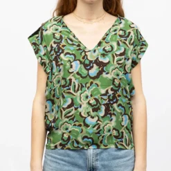 Blouse col v imprimé fleurs Femme IMPERIAL