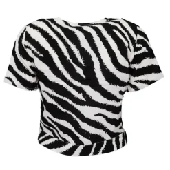 Blouse décolleté v à nouer imprimé zèbre Femme VERO MODA