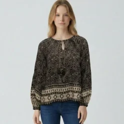 Blouse dune à nouer imprimé fleurs Femme LES TROPEZIENNES PAR M.BELARBI