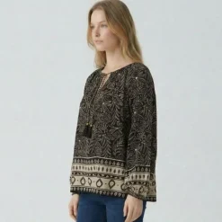 Blouse dune à nouer imprimé fleurs Femme LES TROPEZIENNES PAR M.BELARBI