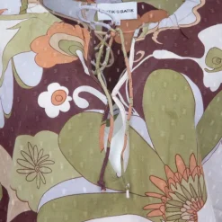 Blouse en coton à fleurs bahia manches longues à nouer Femme ANTIK BATIK