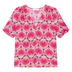 Blouse katarina aztek imprimée fantaisie rose Femme LA PETITE ETOILE