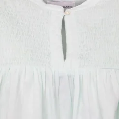 Blouse manches courtes à volants hita col fermé avec bouton Femme ANTIK BATIK