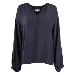 Blouse manches longues fluide Femme bleu foncé TOMMY HILFIGER