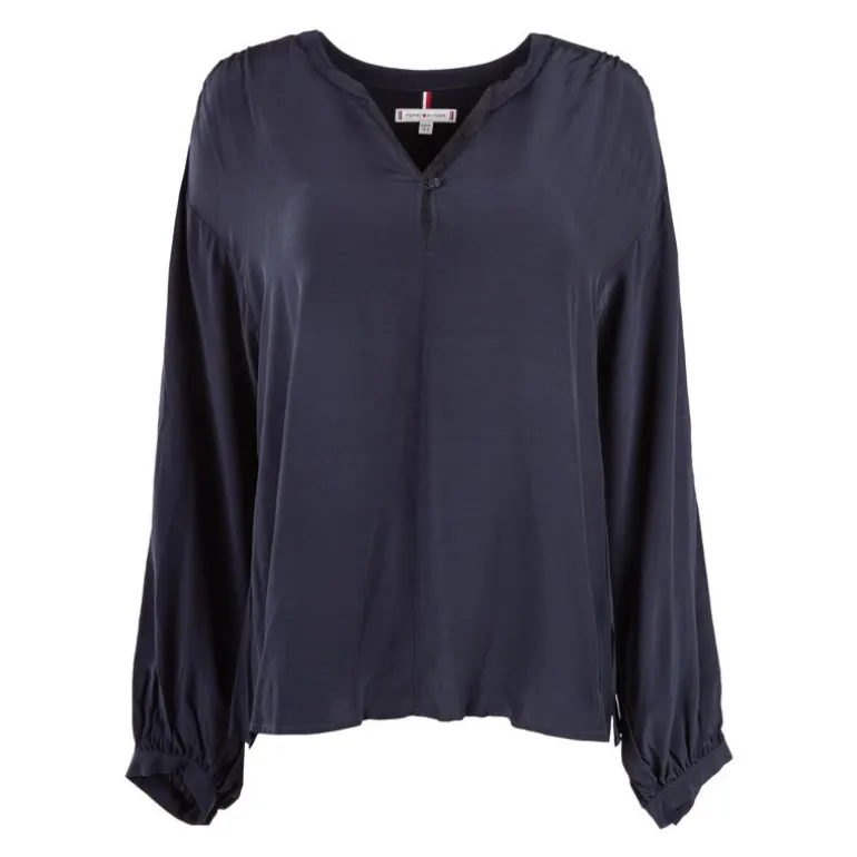Blouse manches longues fluide Femme bleu foncé TOMMY HILFIGER