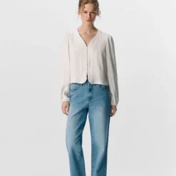 Blouse Phillie col v manches élastiques Femme OBJECT