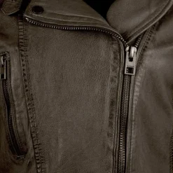 Blouson style perfecto en cuir Femme OAKWOOD