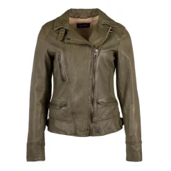 Blouson style perfecto en cuir Femme OAKWOOD
