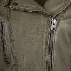 Blouson style perfecto en cuir Femme OAKWOOD