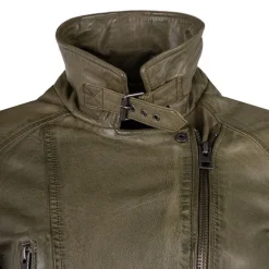 Blouson style perfecto en cuir Femme OAKWOOD