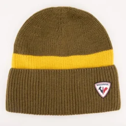 Bonnet en maille à retrousser avec logo en relief Homme ROSSIGNOL