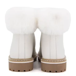 Boots cuir grainé avec fausse fourrure Femme LES TROPEZIENNES PAR M.BELARBI