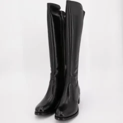 Bottes cavalière noires similicuir Femme KEYS