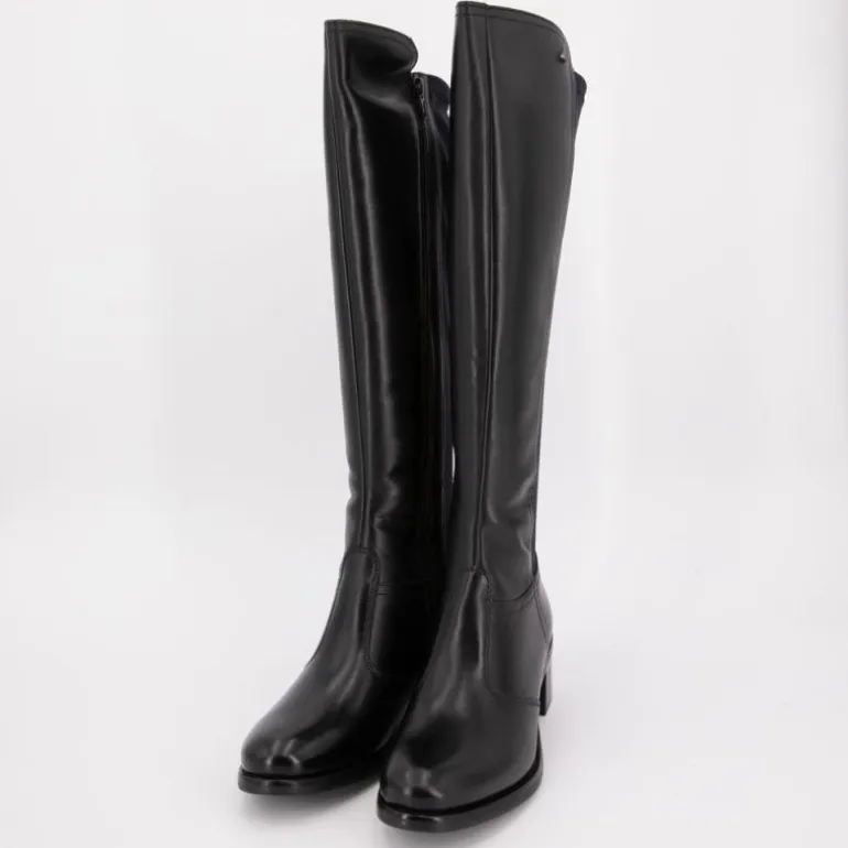 Bottes cavalière noires similicuir Femme KEYS