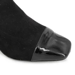 Bottes noir bi matière Femme ZUCHINI