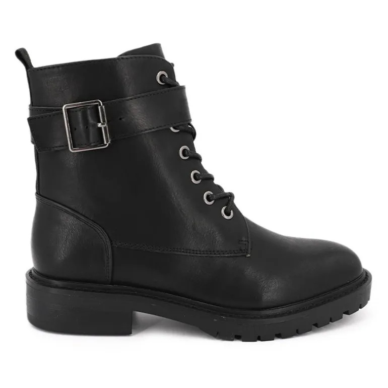 Bottine à lacets noire Femme DEELUXE 74