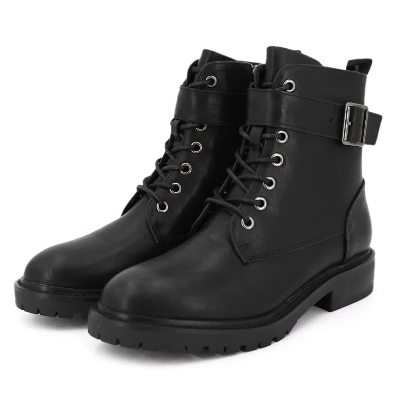 Bottine à lacets noire Femme DEELUXE 74