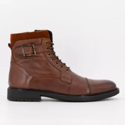 Bottines à lacets cognac avec zip Homme PIERRE CARDIN