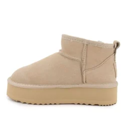 Bottines à plateforme cuir fourrée Femme KELARA