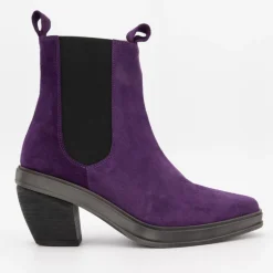Bottines à talon en cuir violet sumito Femme EXIT