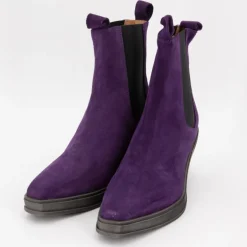 Bottines à talon en cuir violet sumito Femme EXIT