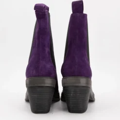 Bottines à talon en cuir violet sumito Femme EXIT