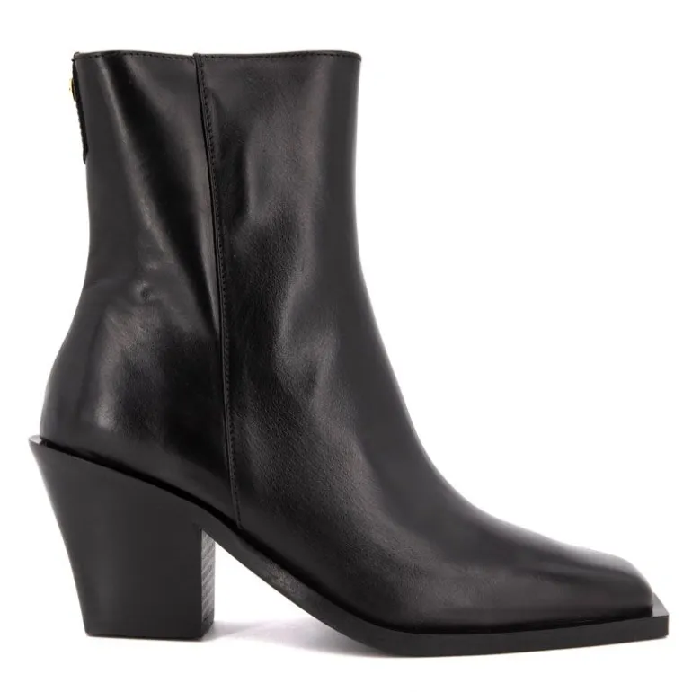 Bottines à talon type santiag noir Femme NOVITA