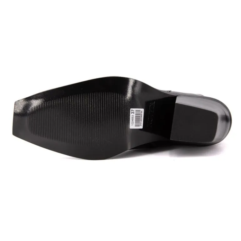 Bottines à talon type santiag noir Femme NOVITA