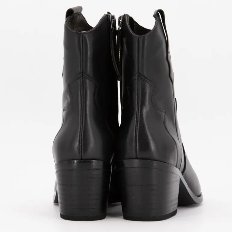 Bottines à talons cuir inspiration santiag Femme ELWIN