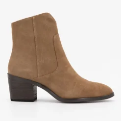 Bottines à talons en daim avec zip Femme ELWIN