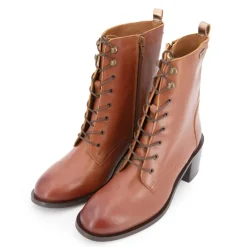 Bottines à talons Lapera tan à lacets Femme LES TROPEZIENNES PAR M.BELARBI