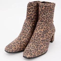 Bottines à talons motif léopard stretch zippée Femme CAPRICE