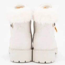 Bottines à zip crème effet nubuk ice avec fausse fourrure lacets décoratifs Femme DOCKERS BY GERLI