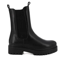 Bottines black Chlesea semelle crantée Femme TOM TAILOR