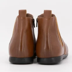 Bottines chelsea cuir cognac semelle noire Homme PIERRE CARDIN
