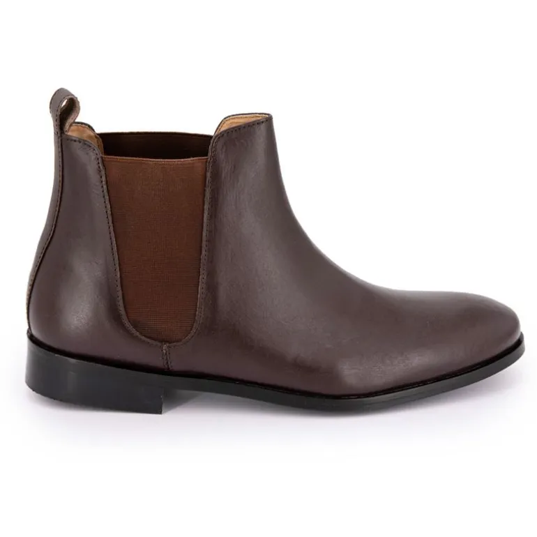 Bottines chelsea Matias cuir marron Homme MAISON HERITAGE