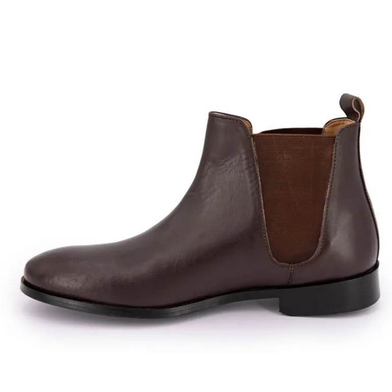 Bottines chelsea Matias cuir marron Homme MAISON HERITAGE
