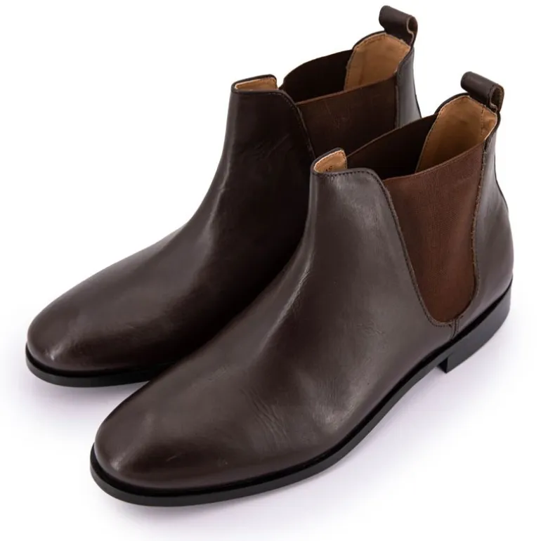 Bottines chelsea Matias cuir marron Homme MAISON HERITAGE