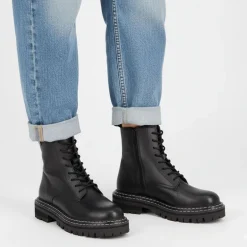 Bottines cuir grainé reine avec lacets Femme LES TROPEZIENNES PAR M.BELARBI