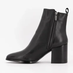 Bottines cuir lisse à talons carrés Femme ELWIN