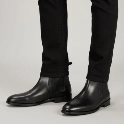 Bottines cuir lisse noires Homme ABACO PARIS