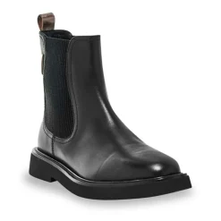 Bottines cuir Loom noir bande dorée Femme LES TROPEZIENNES PAR M.BELARBI