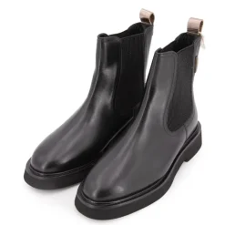 Bottines cuir Loom noir bande dorée Femme LES TROPEZIENNES PAR M.BELARBI