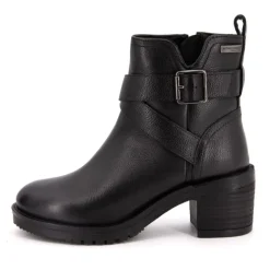Bottines cuir Mell motard à boucles noir Femme LES TROPEZIENNES PAR M.BELARBI