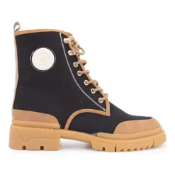 Bottines en tissu Dypster noir avec fermeture éclair Femme LES TROPEZIENNES PAR M.BELARBI