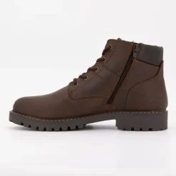 Bottines marron foncé à lacets noires semelle noire Homme DOCKERS BY GERLI