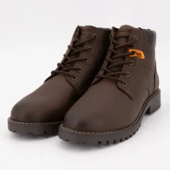 Bottines marron foncé à lacets noires semelle noire Homme DOCKERS BY GERLI