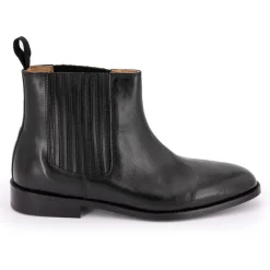 Bottines Milan cuir noir Homme MAISON HERITAGE
